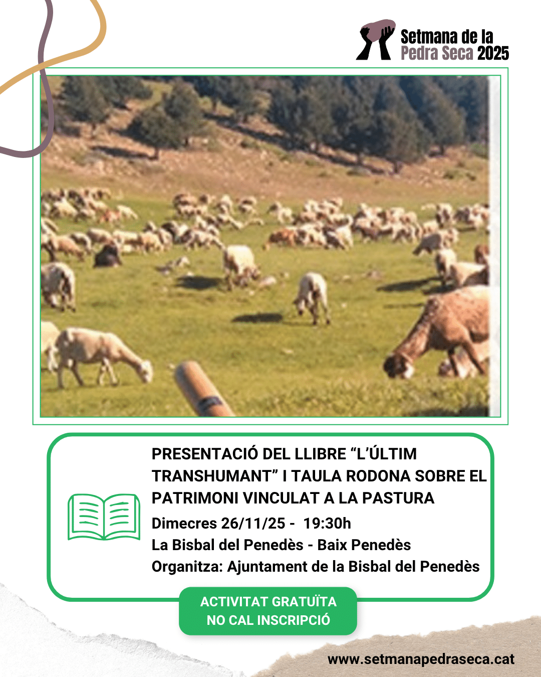 Presentació del llibre “L’últim transhumant” i taula rodona sobre el patrimoni vinculat a la pastura