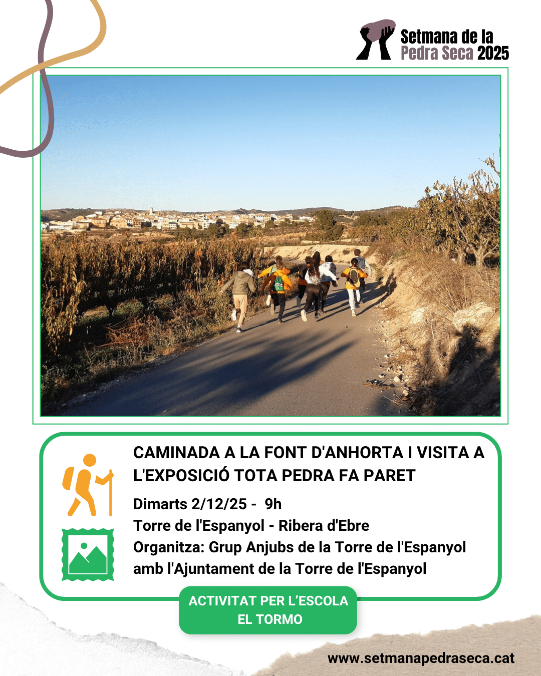 Caminada a la font d'Anhorta i visita a l'exposició TOTA PEDRA FA PARET