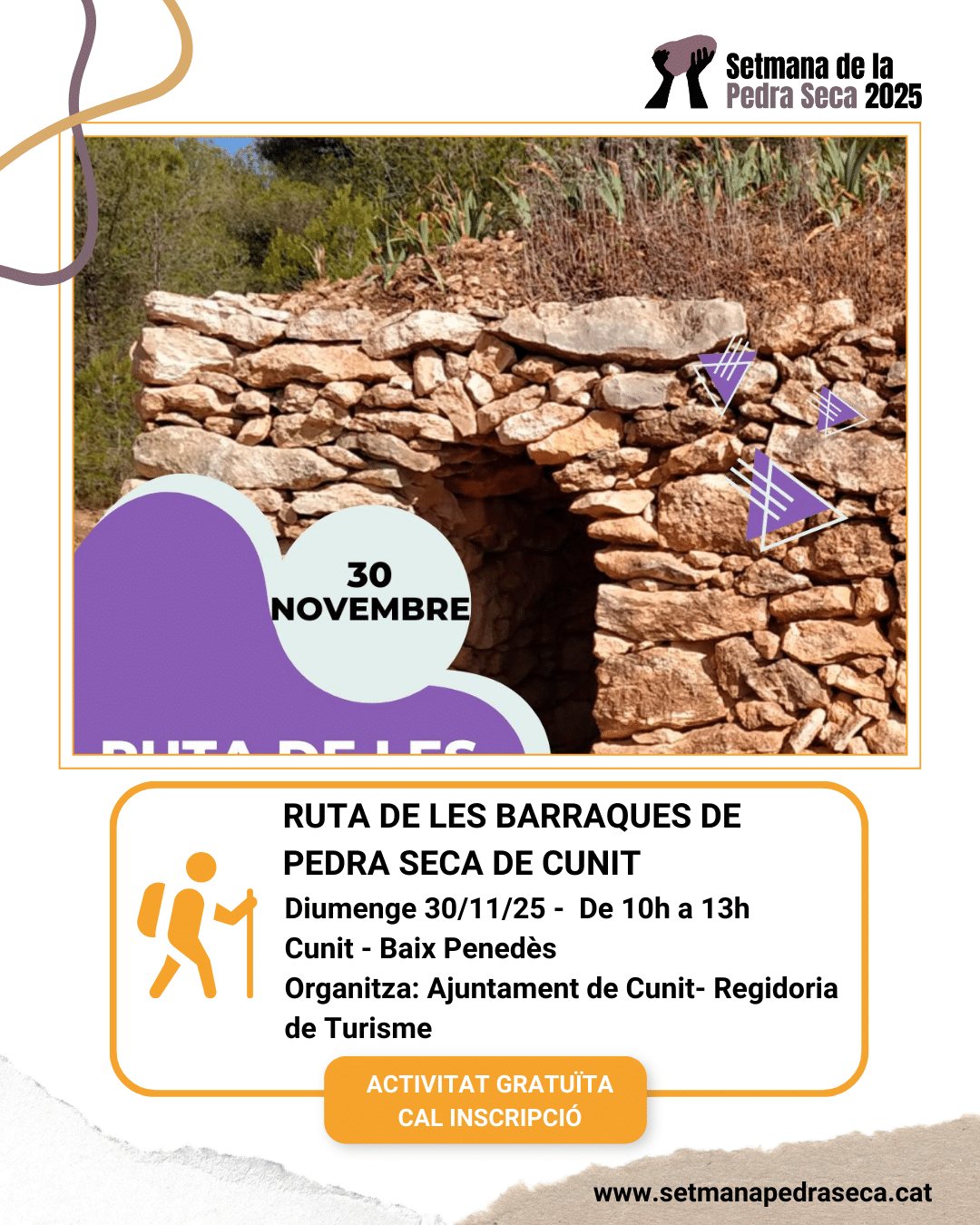 Ruta de les barraques de pedra seca de Cunit