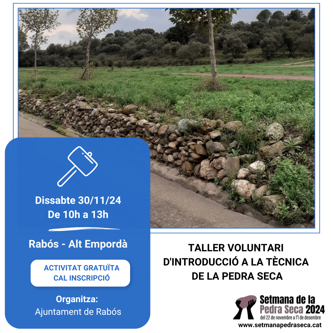 Taller voluntari d'introducció a la tècnica de la pedra seca