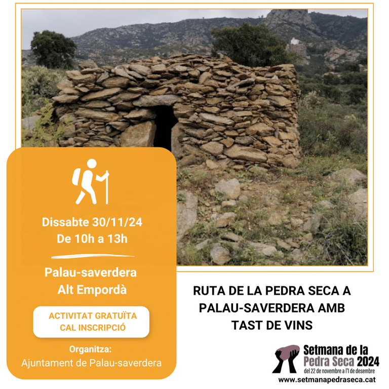 Ruta de la pedra seca a Palau-saverdera amb tast de vins