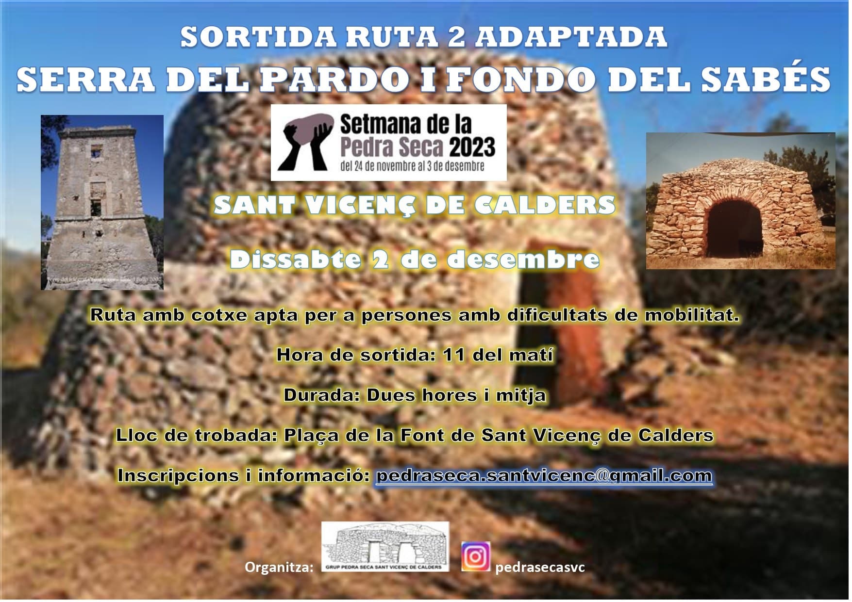 Sortida Ruta2 adaptada: Serra del Pardo i Fondo del Sabés