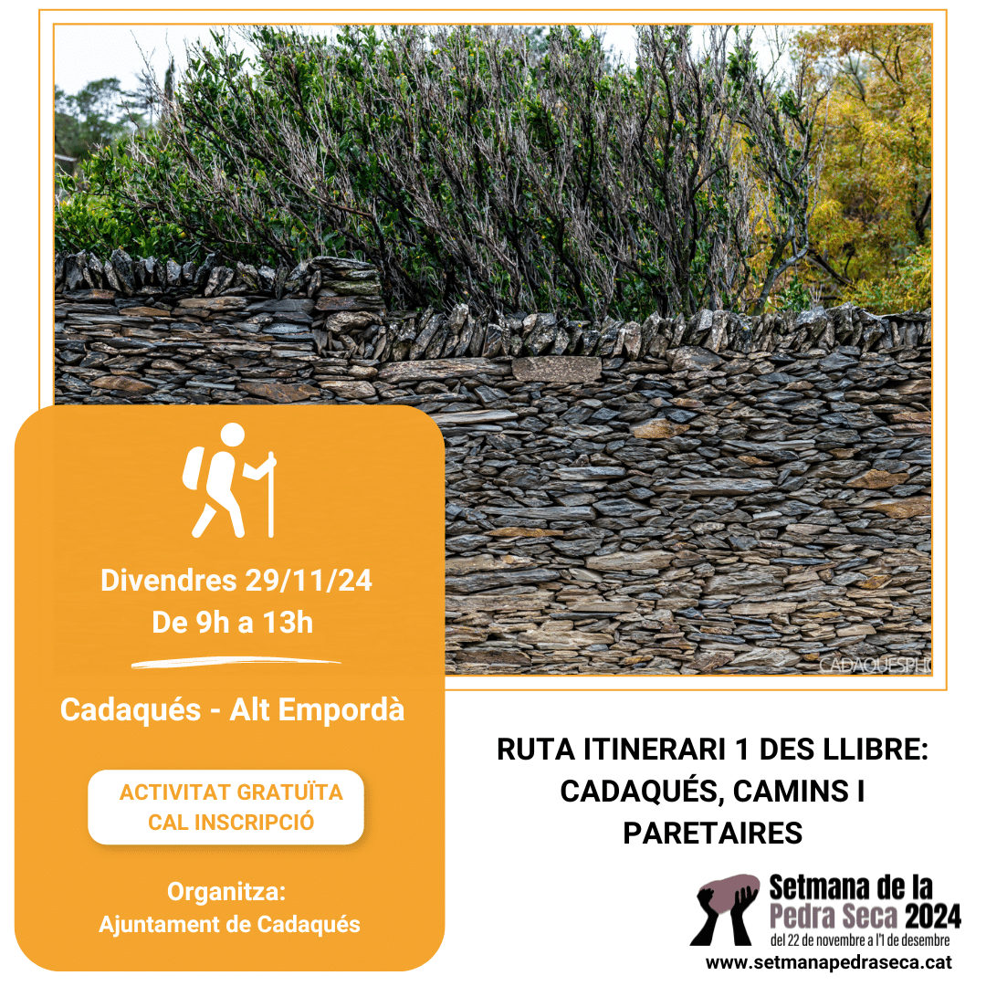 Ruta Itinerari 1 des llibre: Cadaqués, Camins i  Paretaires