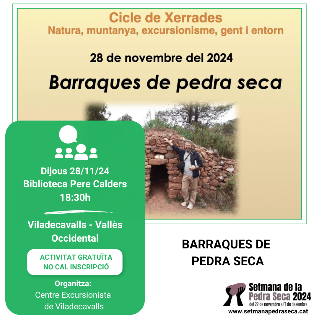 Xerrada de Jordi Guillemot 'Barraques de Pedra Seca'