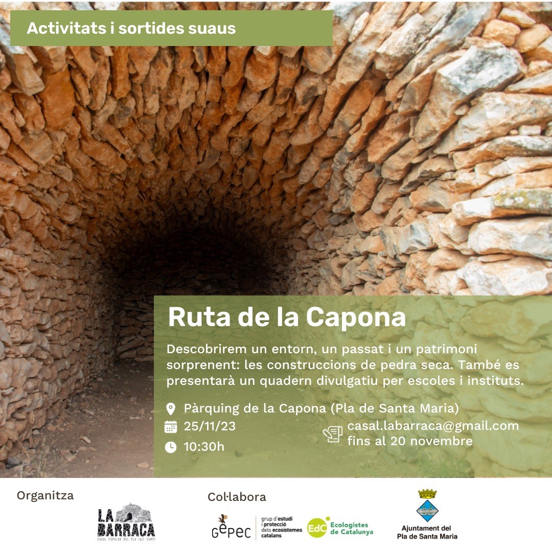 Ruta de la Capona amb la presentació d'un Quadern d'activitats adreçat a alumnat d'escoles i instituts