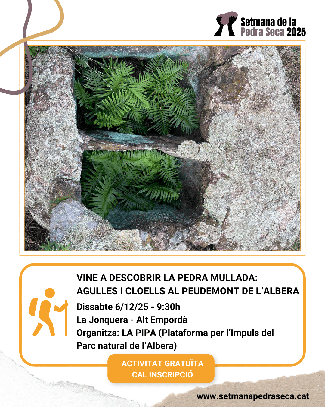 Vine a descobrir la pedra mullada: agulles i cloells al peudemont de l’Albera