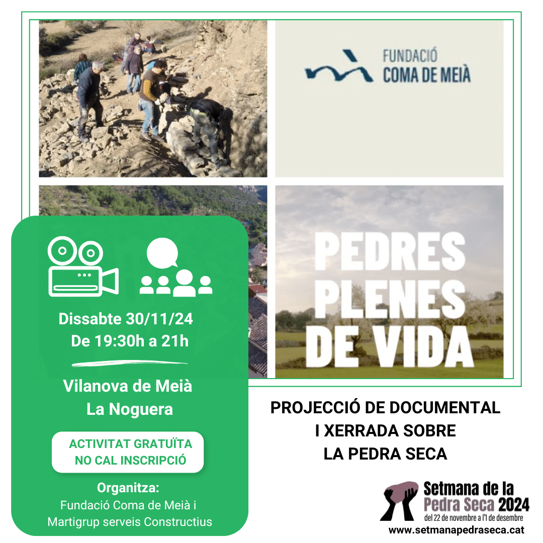 Projecció de documental i xerrada sobre la pedra seca