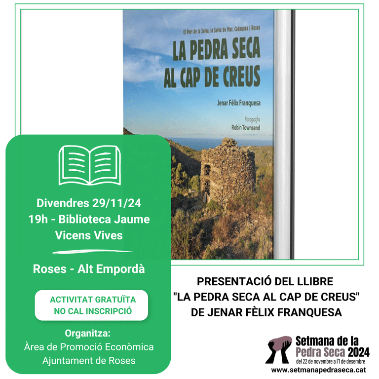 Presentació del llibre "La pedra seca al Cap de Creus" de Jenar Fèlix Franquesa